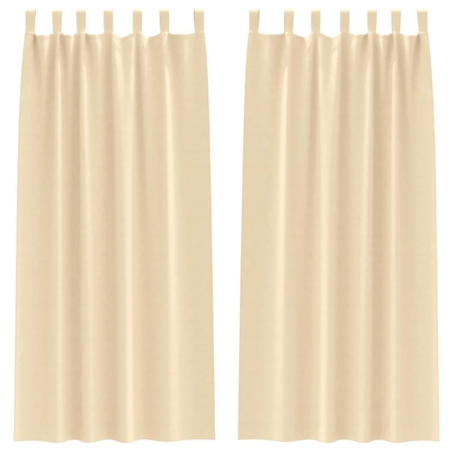 Rideaux occultants avec anneaux 2 pcs Crème 225 x 140 cm - 2