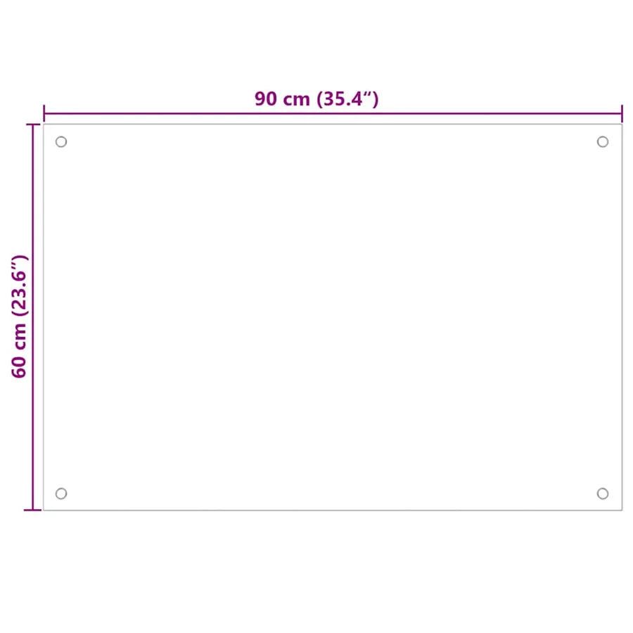 Crédence de cuisine 2 pcs Transparent 90 x 60 cm verre trempé - 8