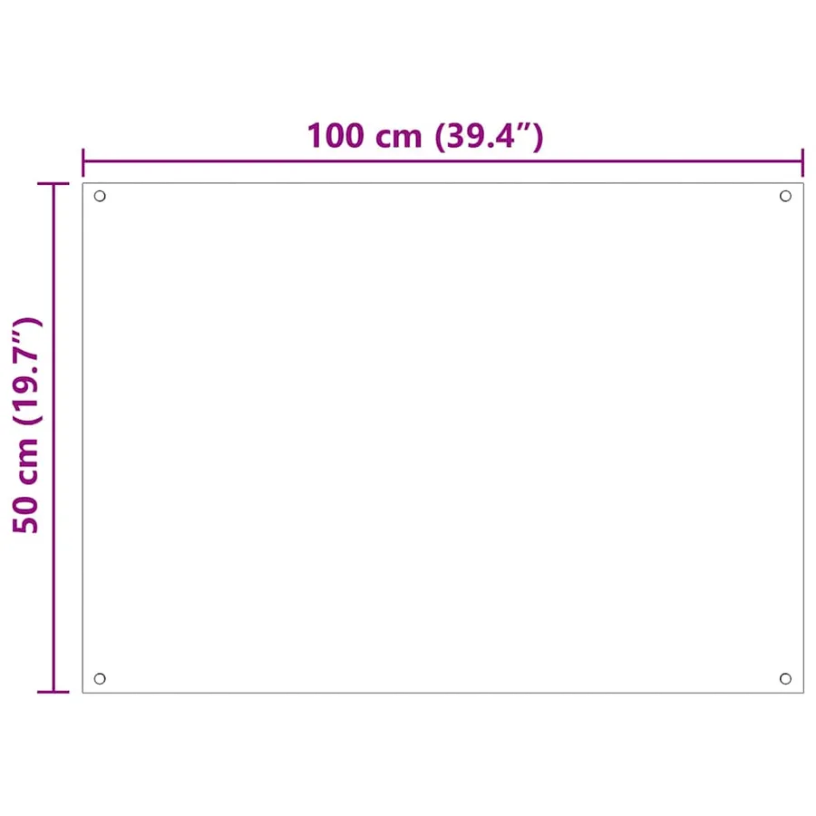 Crédence de cuisine 2 pcs Transparent 100 x 50 cm verre trempé - 8