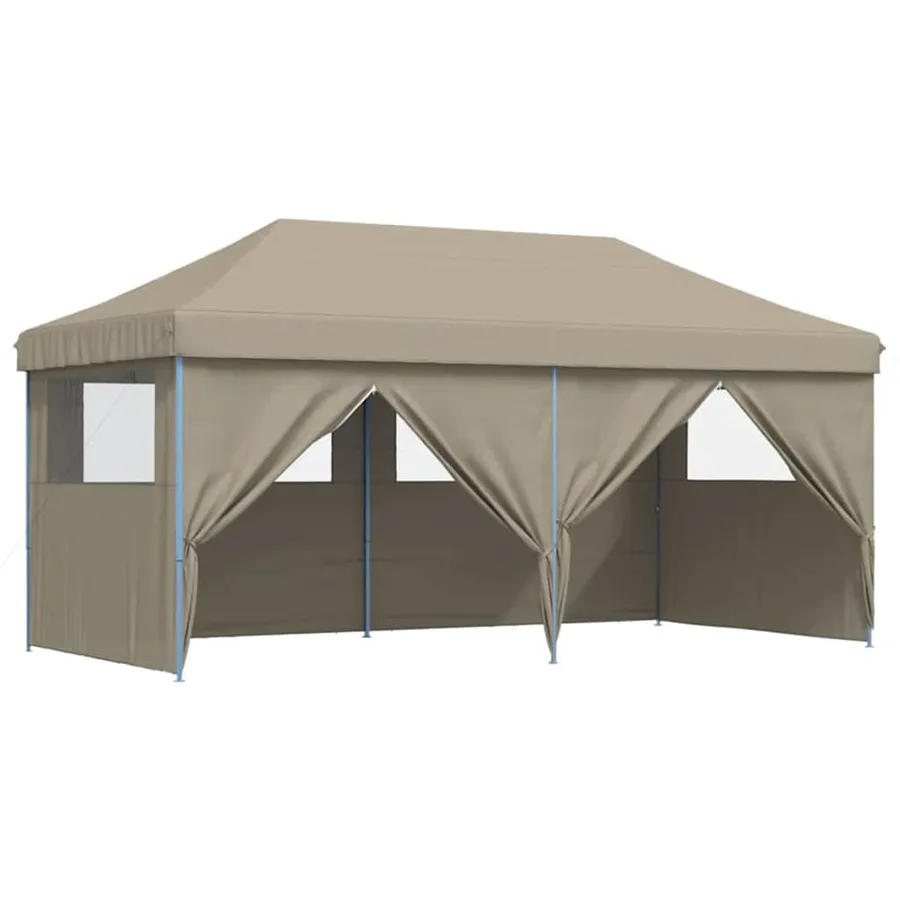 Tente de fête pop-up Taupe 580 x 292 x 315 cm Tissu Oxford - 3