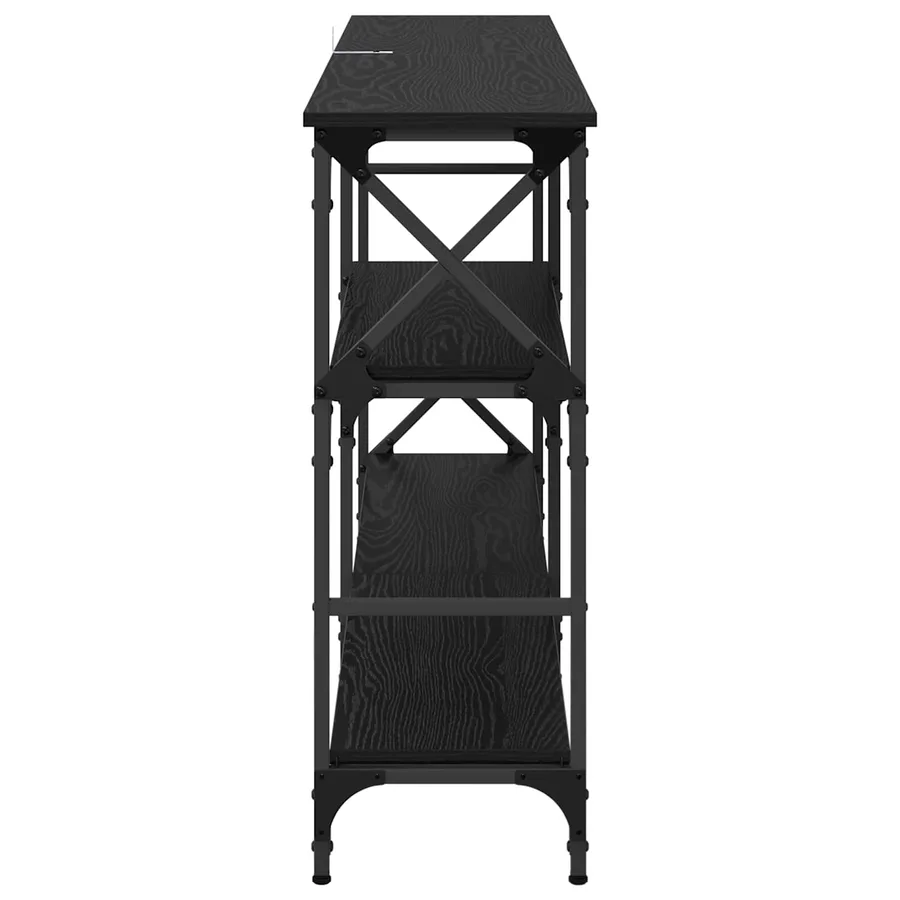 Table console Chêne noir 150 x 29 x 76,5 cm Bois d'ingénierie - 6