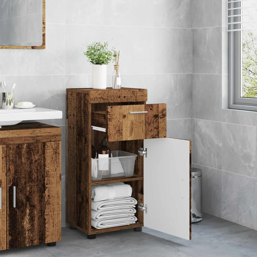 Ensemble d'armoire de salle de bain TULUM Bois ancien - 4