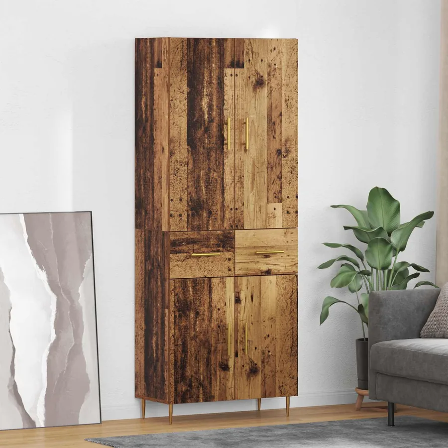 Haut Armoire Bois Ancien 69,5 x 34 x 180 cm Bois d'ingénierie