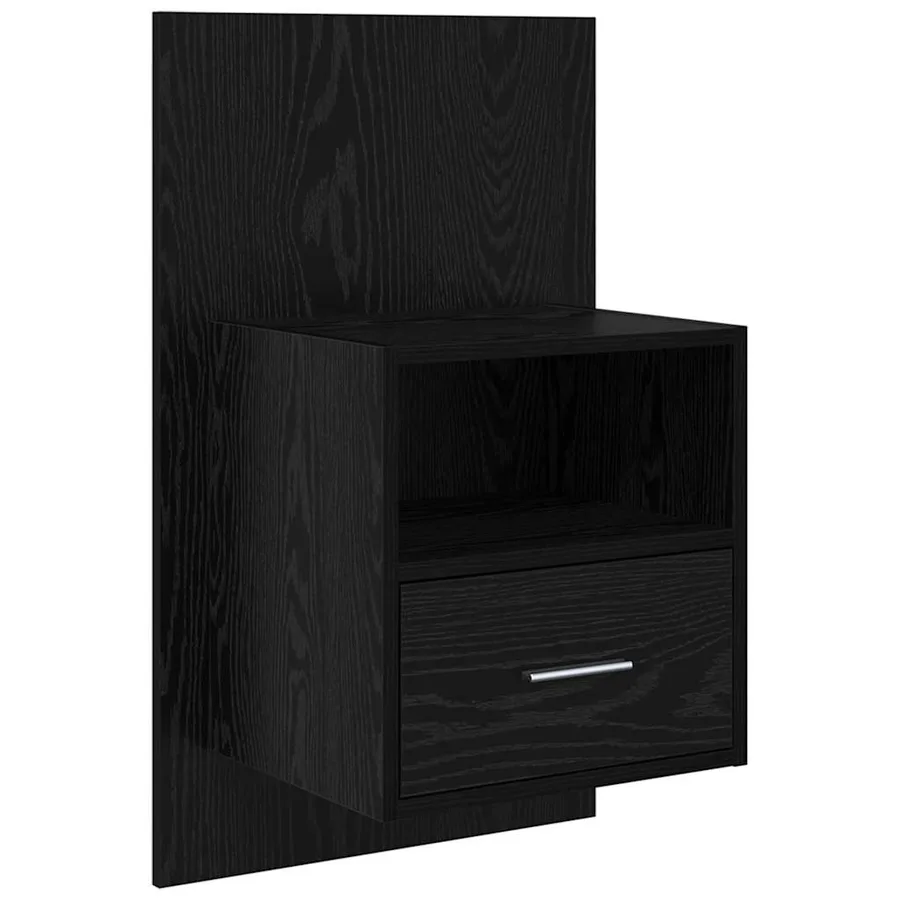 Tête de lit avec armoire 3 pcs Chêne noir Bois d'ingénierie - 6