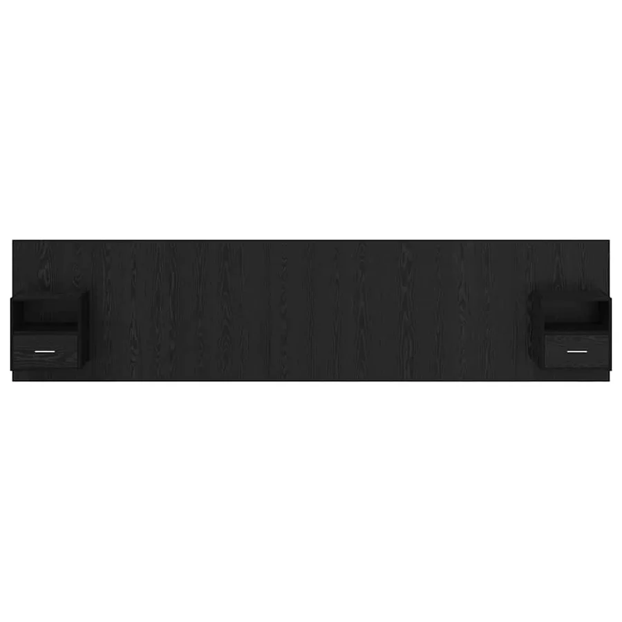 Tête de lit avec armoire 3 pcs Chêne noir Bois d'ingénierie - 7