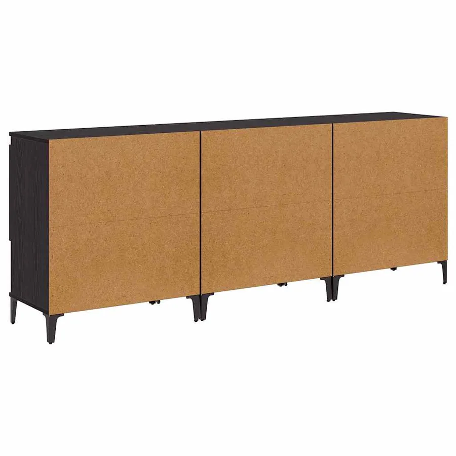 Buffets 3 pcs Chêne noir 60 x 35 x 70 cm Bois d'ingénierie - 7