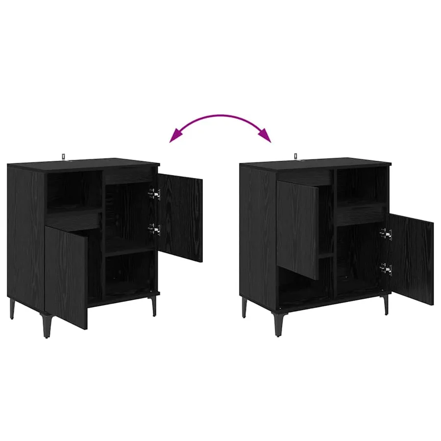Buffets 3 pcs Chêne noir 60 x 35 x 70 cm Bois d'ingénierie - 8