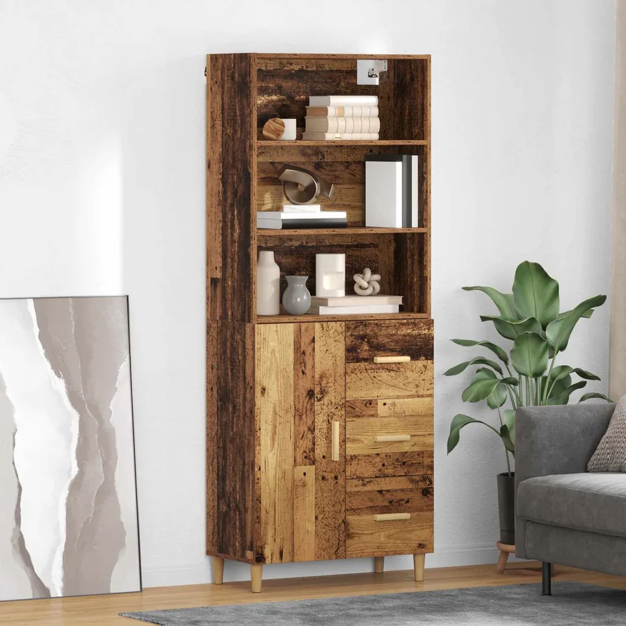 Haut Armoire Bois Ancien 69,5 x 32,5 x 180 cm Bois d'ingénierie