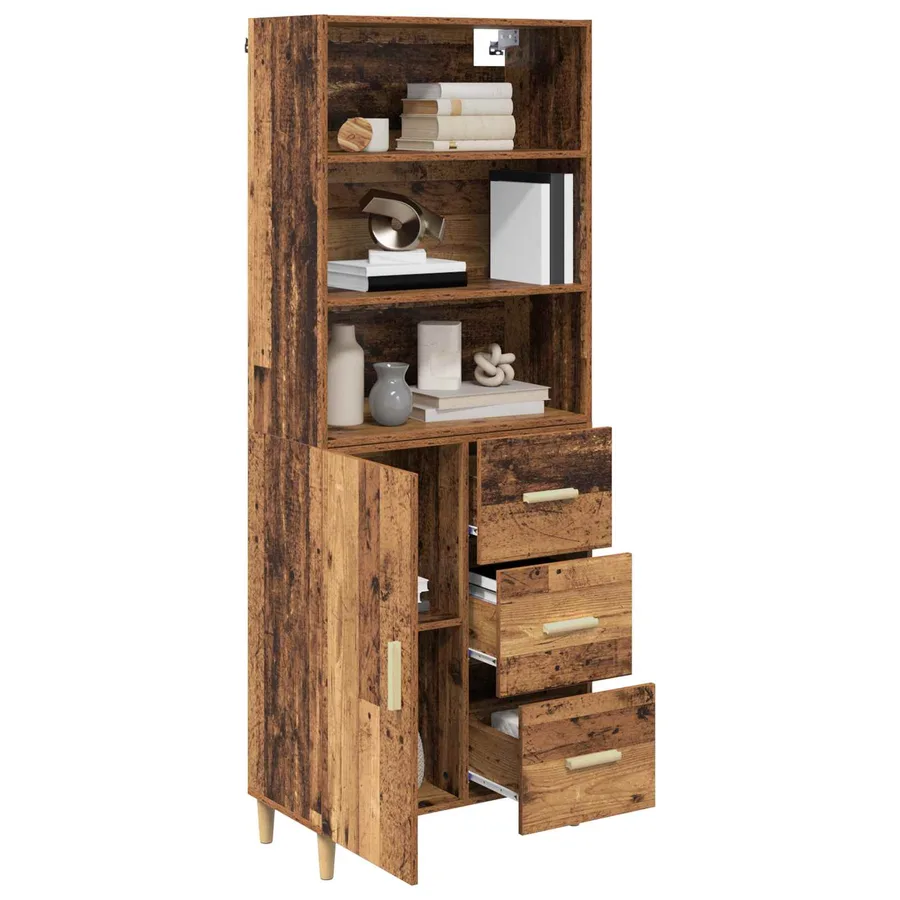 Haut Armoire Bois Ancien 69,5 x 32,5 x 180 cm Bois d'ingénierie - 3