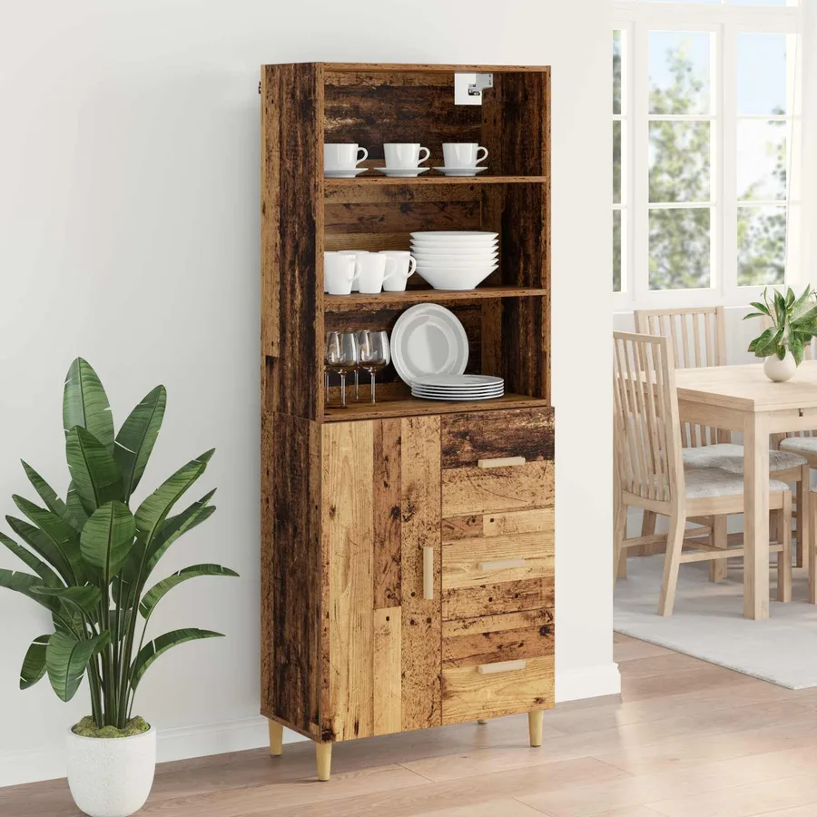 Haut Armoire Bois Ancien 69,5 x 32,5 x 180 cm Bois d'ingénierie - 4
