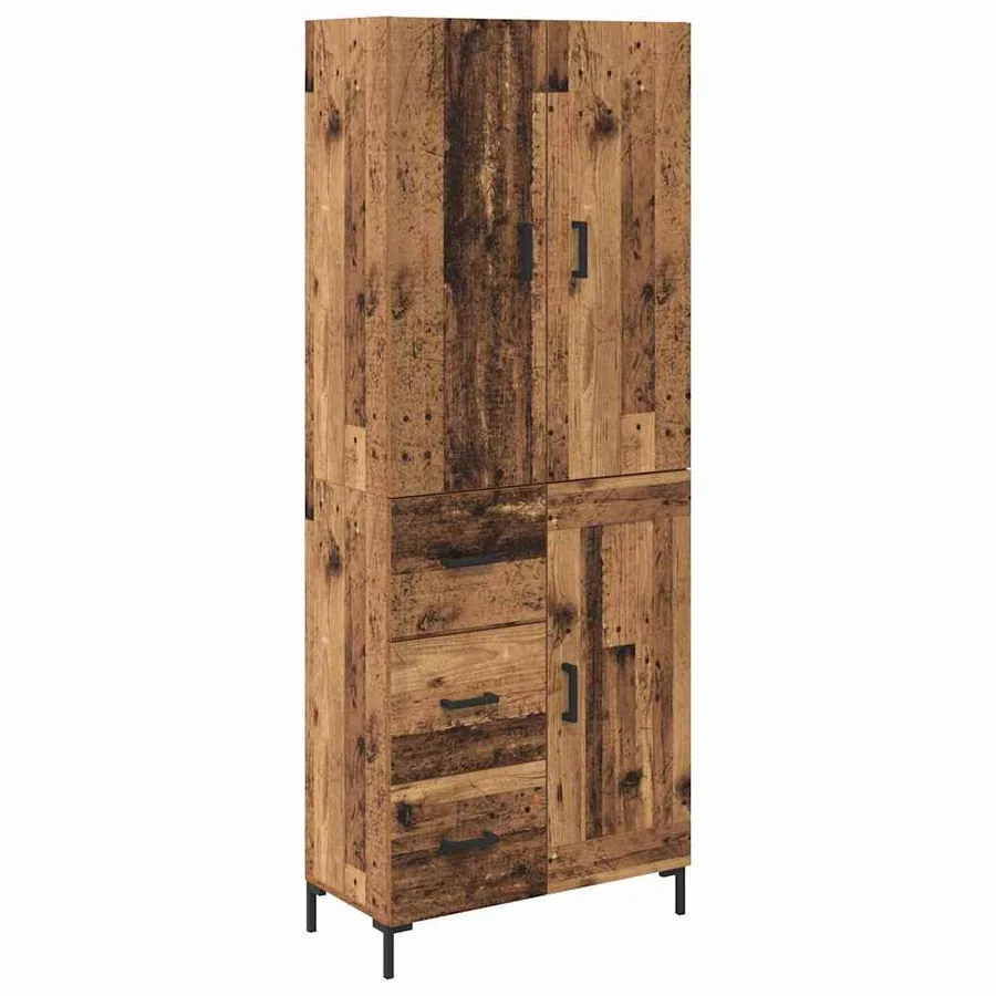 Haut Armoire Bois Ancien 69,5 x 34 x 180 cm Bois d'ingénierie - 2