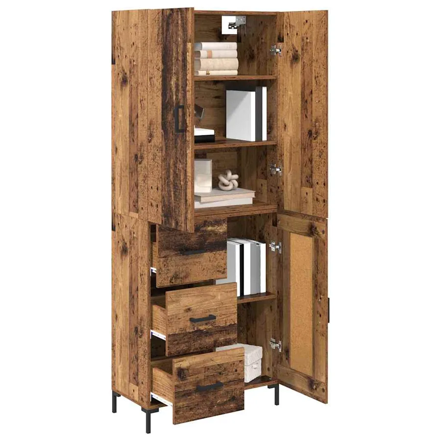 Haut Armoire Bois Ancien 69,5 x 34 x 180 cm Bois d'ingénierie - 3