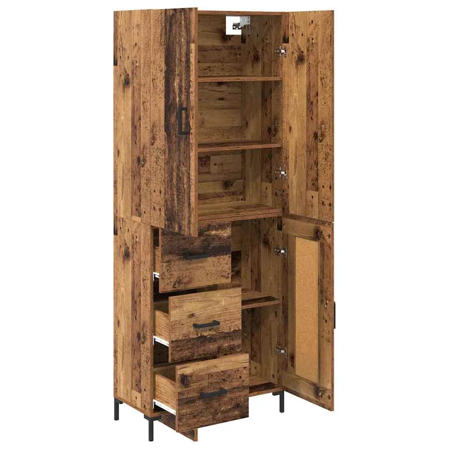 Haut Armoire Bois Ancien 69,5 x 34 x 180 cm Bois d'ingénierie - 5