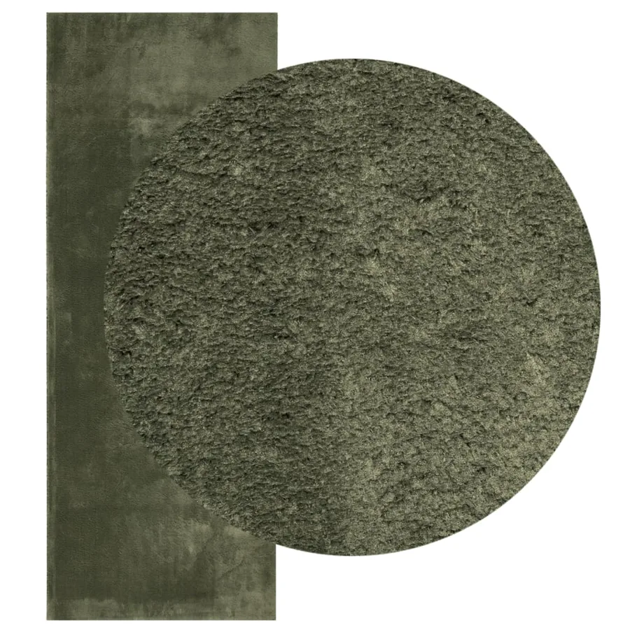 Tapis HUARTE à poils courts doux et lavable vert forêt 80x200cm - 3