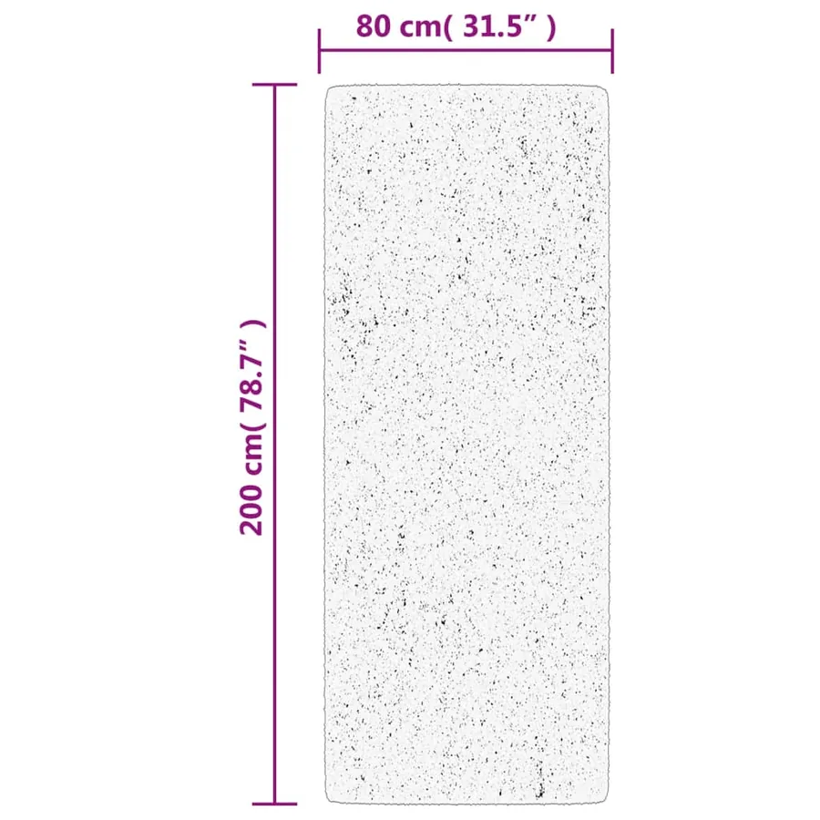 Tapis HUARTE à poils courts doux et lavable sable 80x200 cm - 10