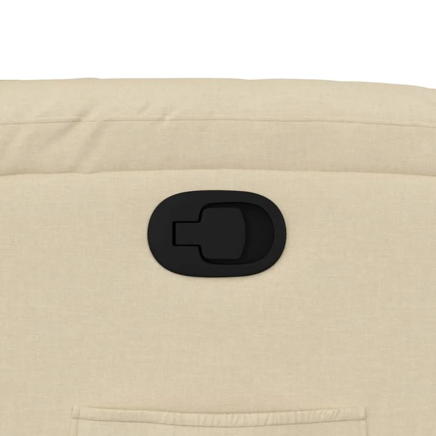 Fauteuil inclinable en tissu crème - 9