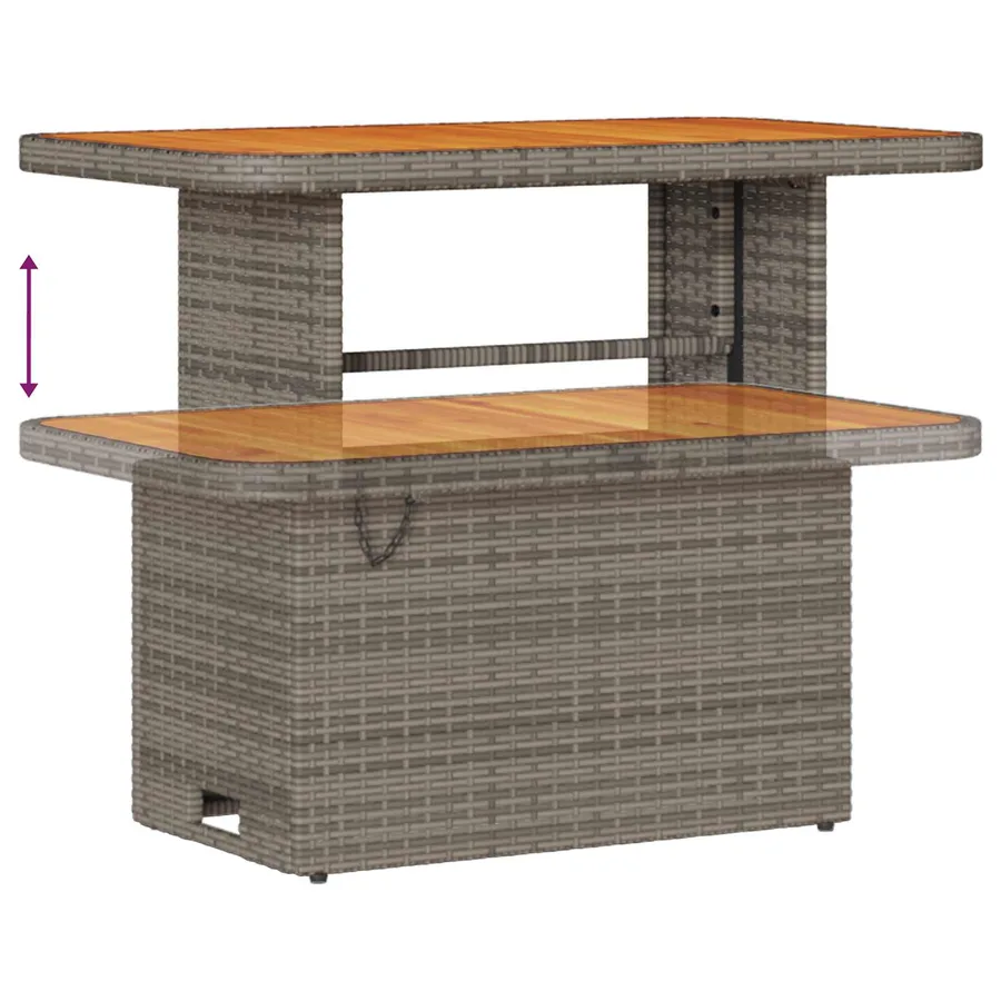 Ensemble de canapé de jardin 9 pcs Gris polyrotin - 9