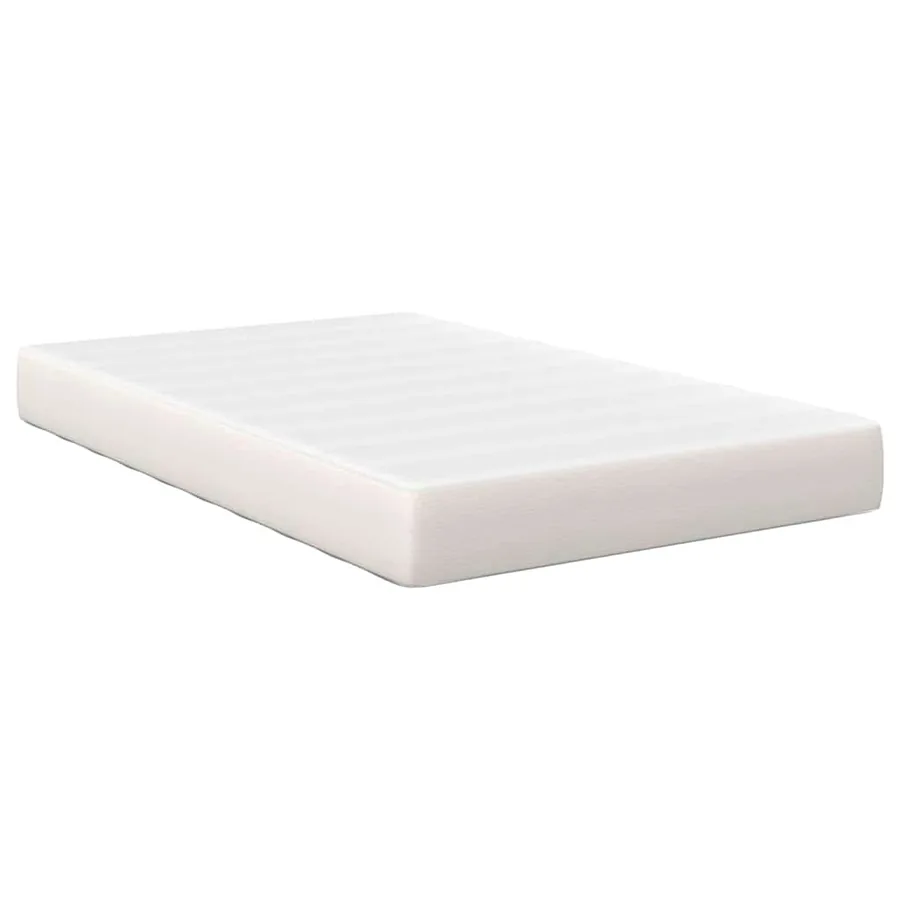 Matelas de Lit avec matelas Crème 120 x 200 cm tissu - 2