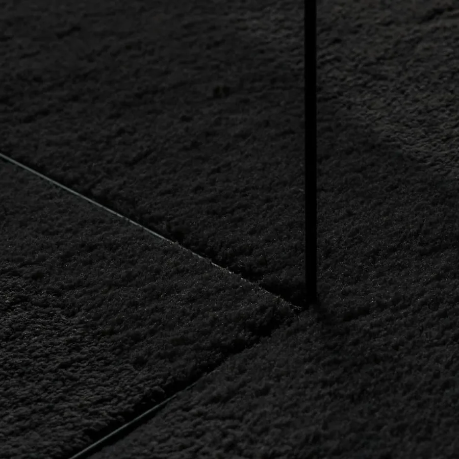Tapis HUARTE à poils courts doux et lavable noir Ø 100 cm - 8