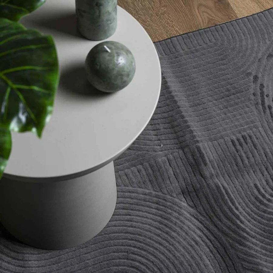 Tapis IZA poils courts style scandinave anthracite 80x150 cm - 7