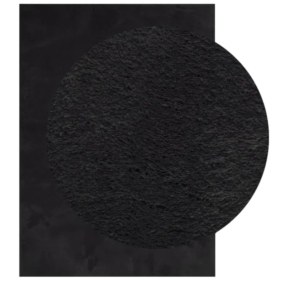 Tapis HUARTE à poils courts doux et lavable noir 240x340 cm - 3