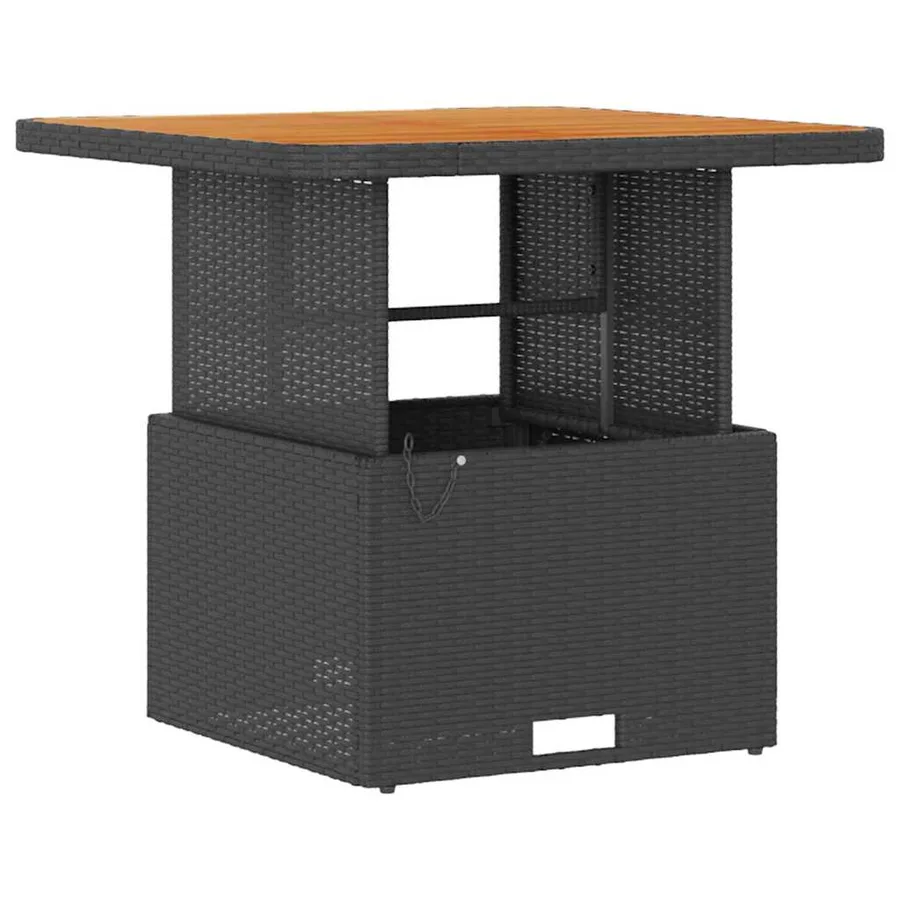 Ensemble de salle à manger pour jardin Noir polyrotin - 5