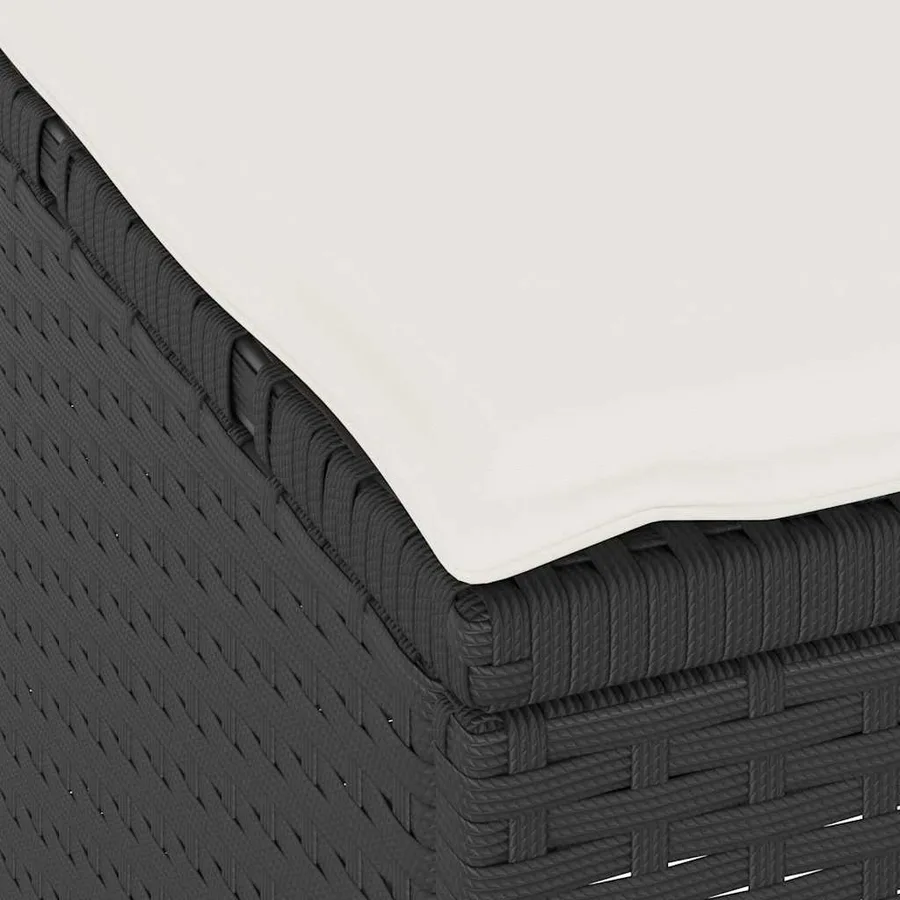 Ensemble de salle à manger pour jardin Noir polyrotin - 8