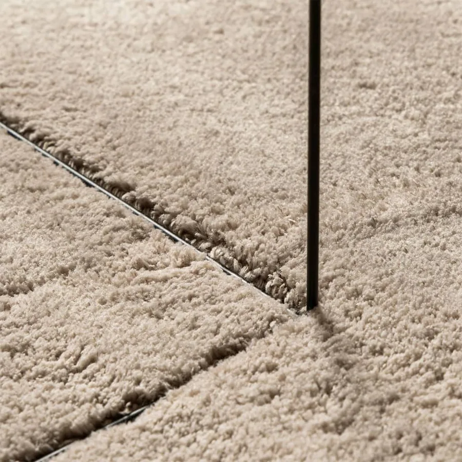 Tapis HUARTE à poils courts doux et lavable sable Ø 100 cm - 8