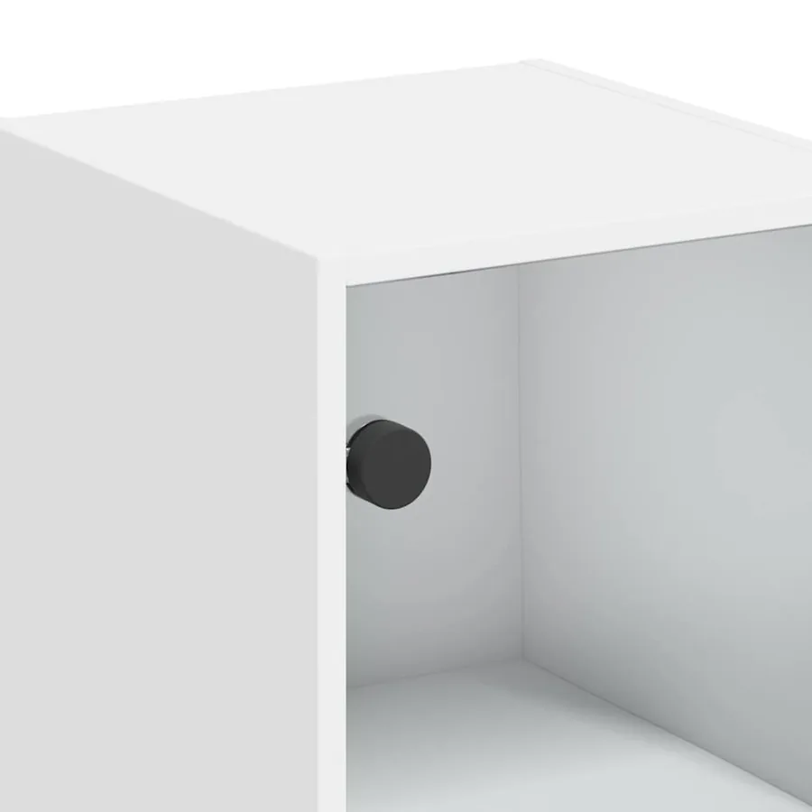 Armoire murale avec portes en verre blanc 35x37x68,5 cm - 10