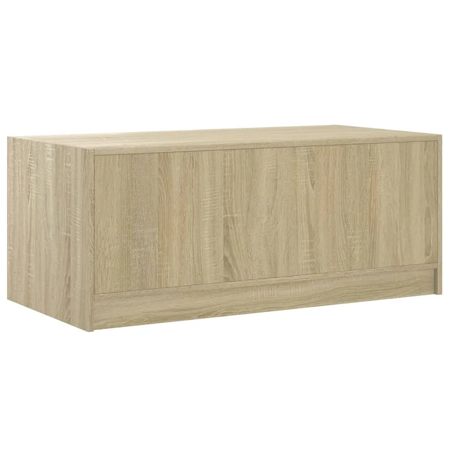 Table basse avec portes en verre chêne sonoma 102x50x42 cm - 8