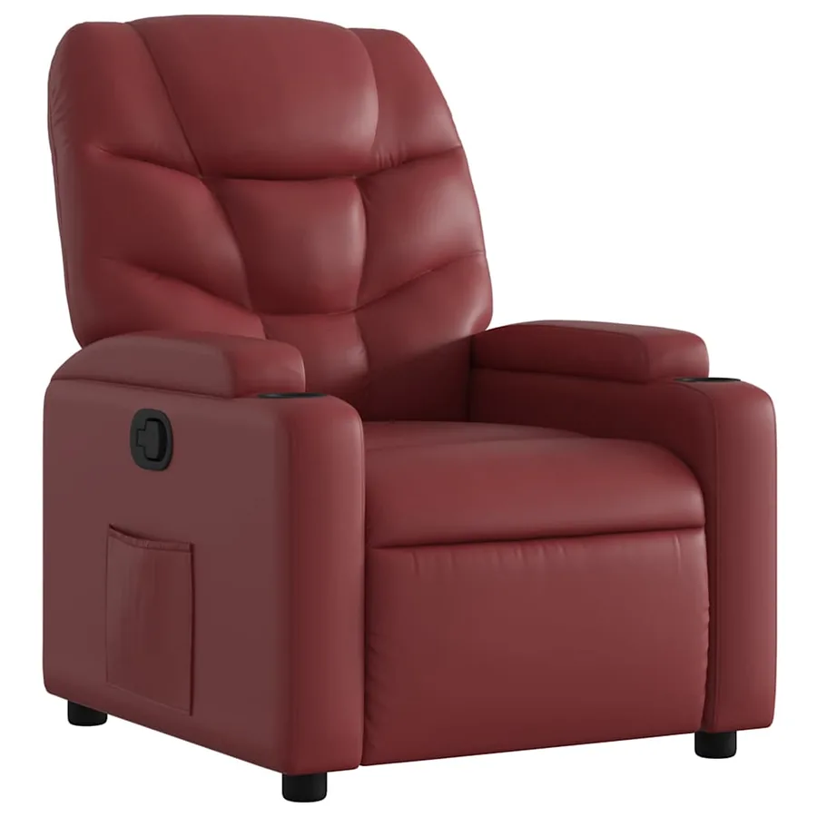 Fauteuil inclinable Rouge bordeaux Similicuir - 2