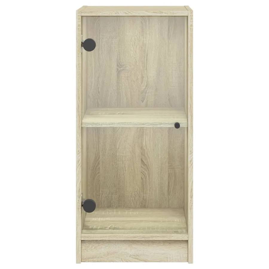 Armoire latérale avec portes en verre chêne sonoma 35x37x75,5cm - 6