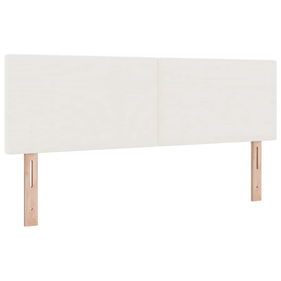 Lit à ressort LED avec tête de lit Crème et Blanc 140 x 190 cm - 7