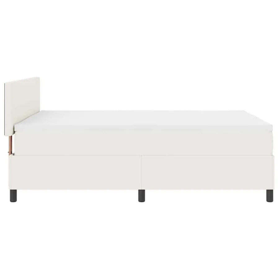 Lit à ressort LED avec tête de lit Crème et Blanc 140 x 190 cm - 9