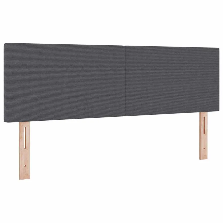 Lit à ressort LED Gris foncé et blanc 160 x 200 cm - 7