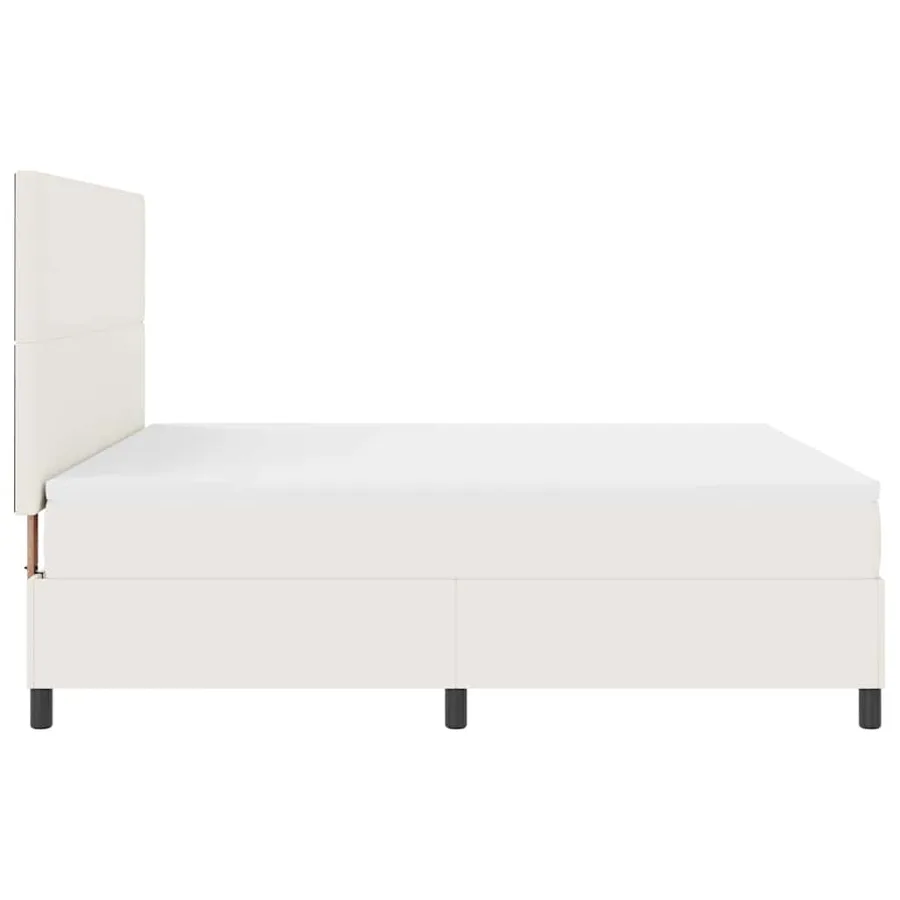 Lit à ressort LED avec tête de lit Crème et Blanc 180 x 200 cm - 9