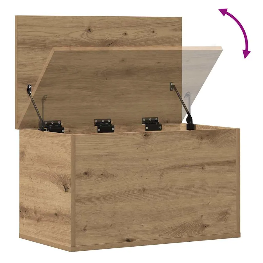 Boîte de Rangement Chêne artisanal 60 x 35 x 35 cm - 8