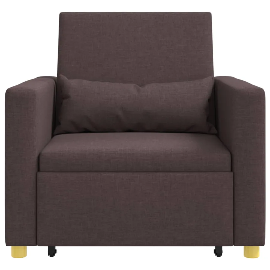Canapé-lit escamotable simple Marron foncé 90 x 165 x 87 cm - 5
