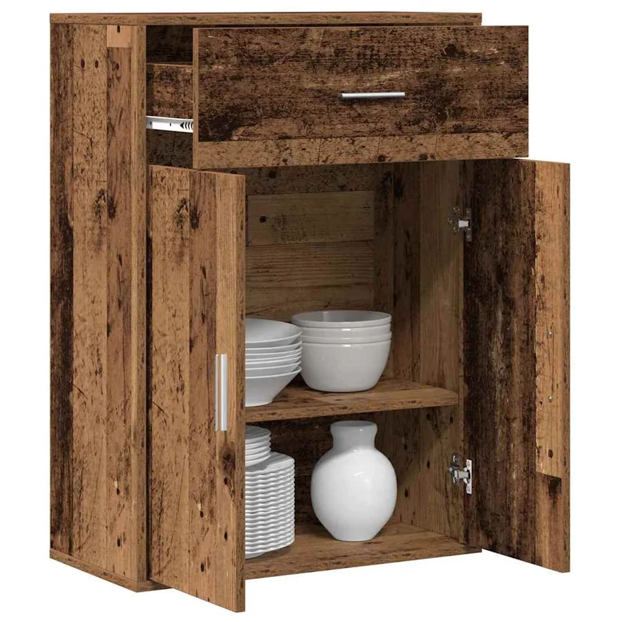 Buffet Bois ancien 60 x 30 x 84 cm Bois d'ingénierie - 3