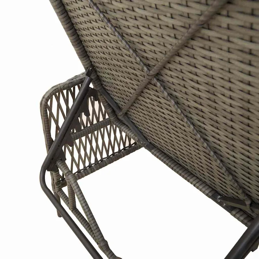 Transat 3 pcs Gris et bleu marine 200 x 55 x 92 cm polyrotin - 8