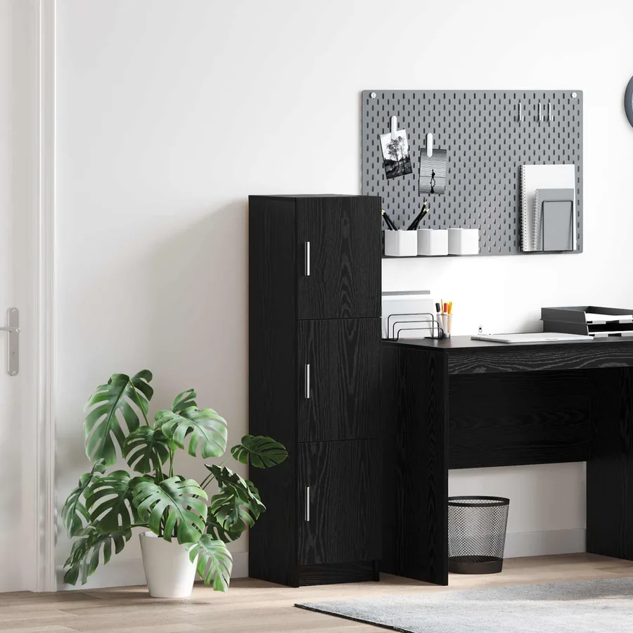 Haut Armoire Chêne noir 31.5 x 32 x 122.5 cm