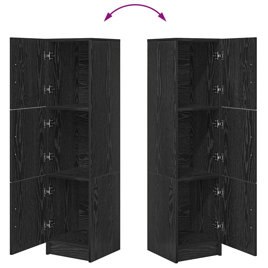 Haut Armoire Chêne noir 31.5 x 32 x 122.5 cm - 11