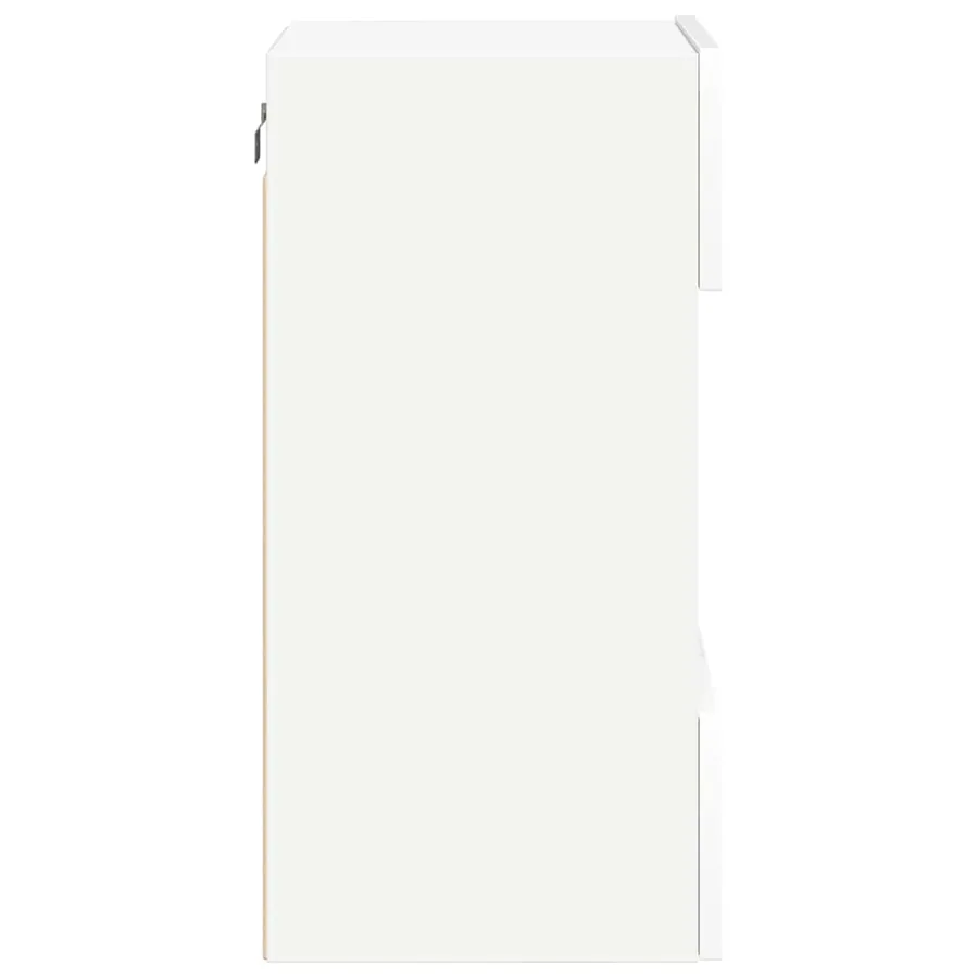 Meubles muraux avec lumières LED pour TV 2 pcs blanc 40x30x60,5 cm - 10