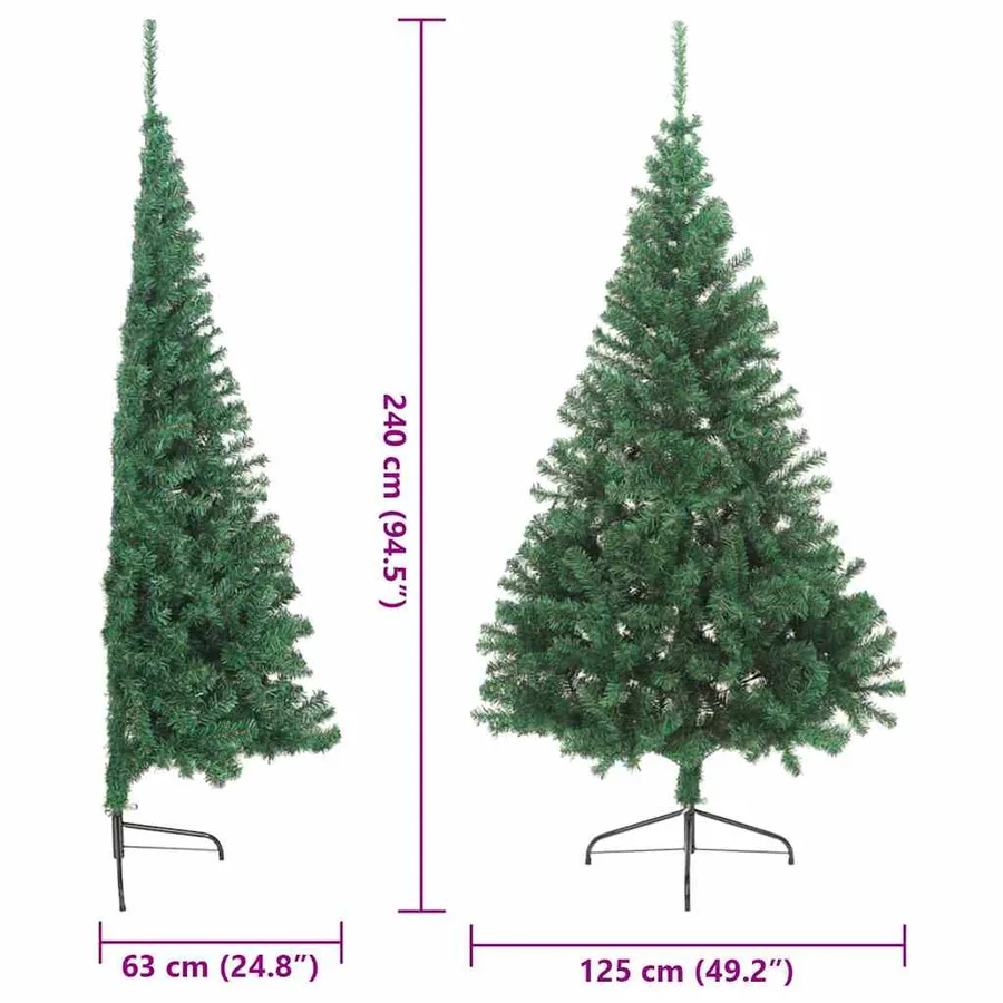 Sapin de Noël artificiel pré-éclairé Vert 240 cm PVC - 10