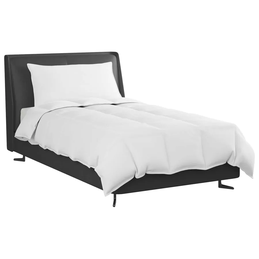 Duvet d'été simple avec oreiller 2 pcs Blanc Plume de canard - 3