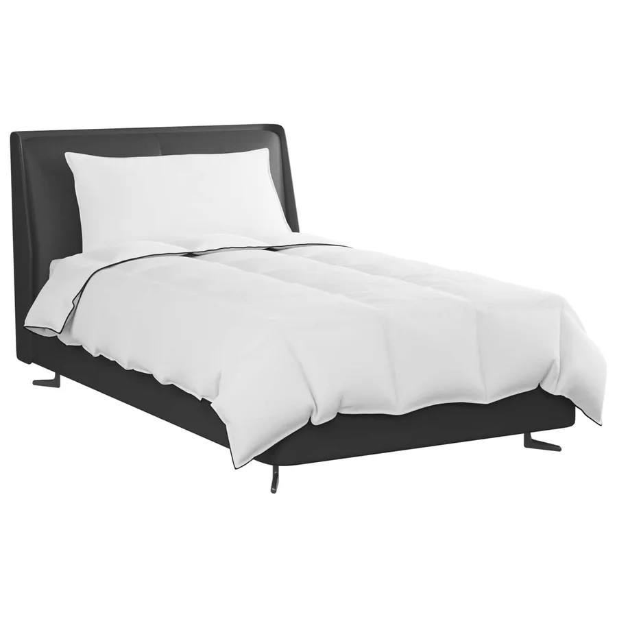 Duvet d'hiver avec oreiller 2 pcs Blanc Plume de canard - 3