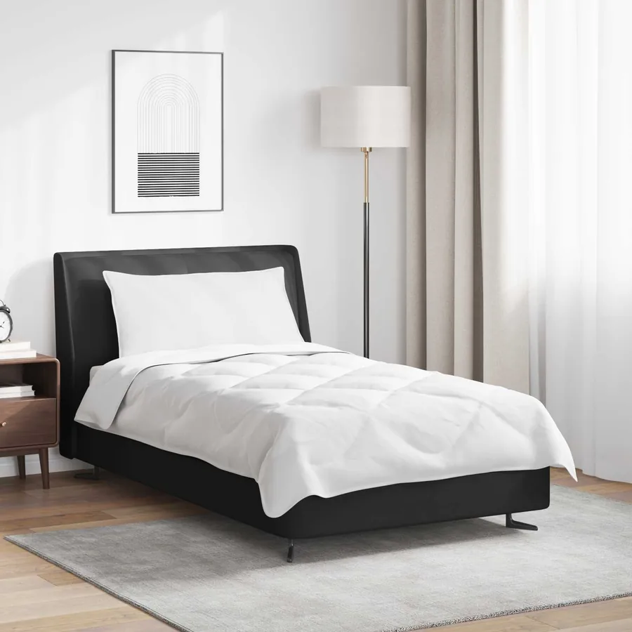 Couette avec oreiller 2 pcs Blanc Microfibre