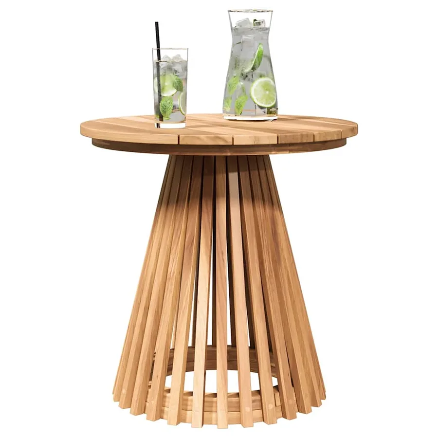 Table d'appoint Marron 50 x 50 x 49,5 cm Bois de teck massif - 3