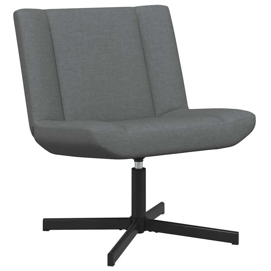 Chaise pivotante Gris foncé 63 x 75 x 76 cm tissu - 2