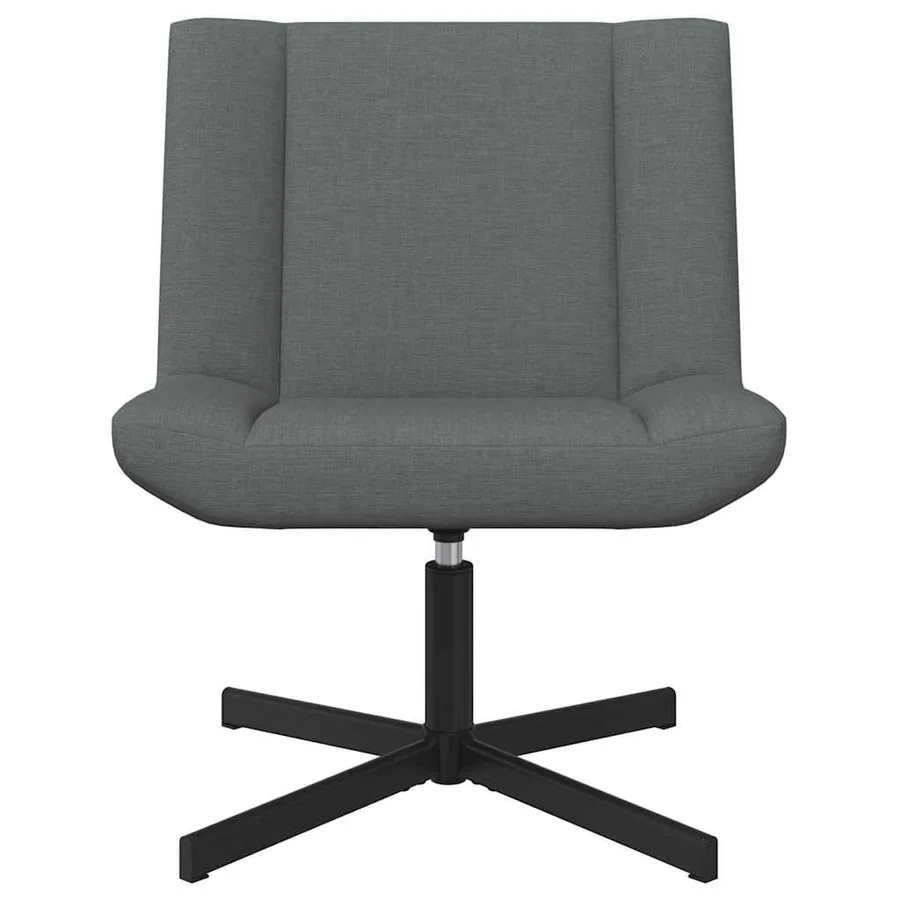 Chaise pivotante Gris foncé 63 x 75 x 76 cm tissu - 4
